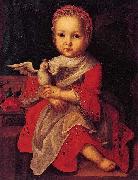 Portrait of Girl with bird